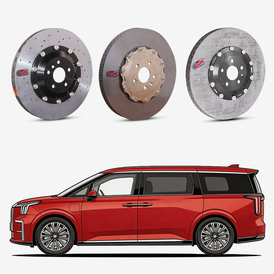 StopFlex continuous long-fiber carbon ceramic brake rotors upgrade for Zeekr 009.