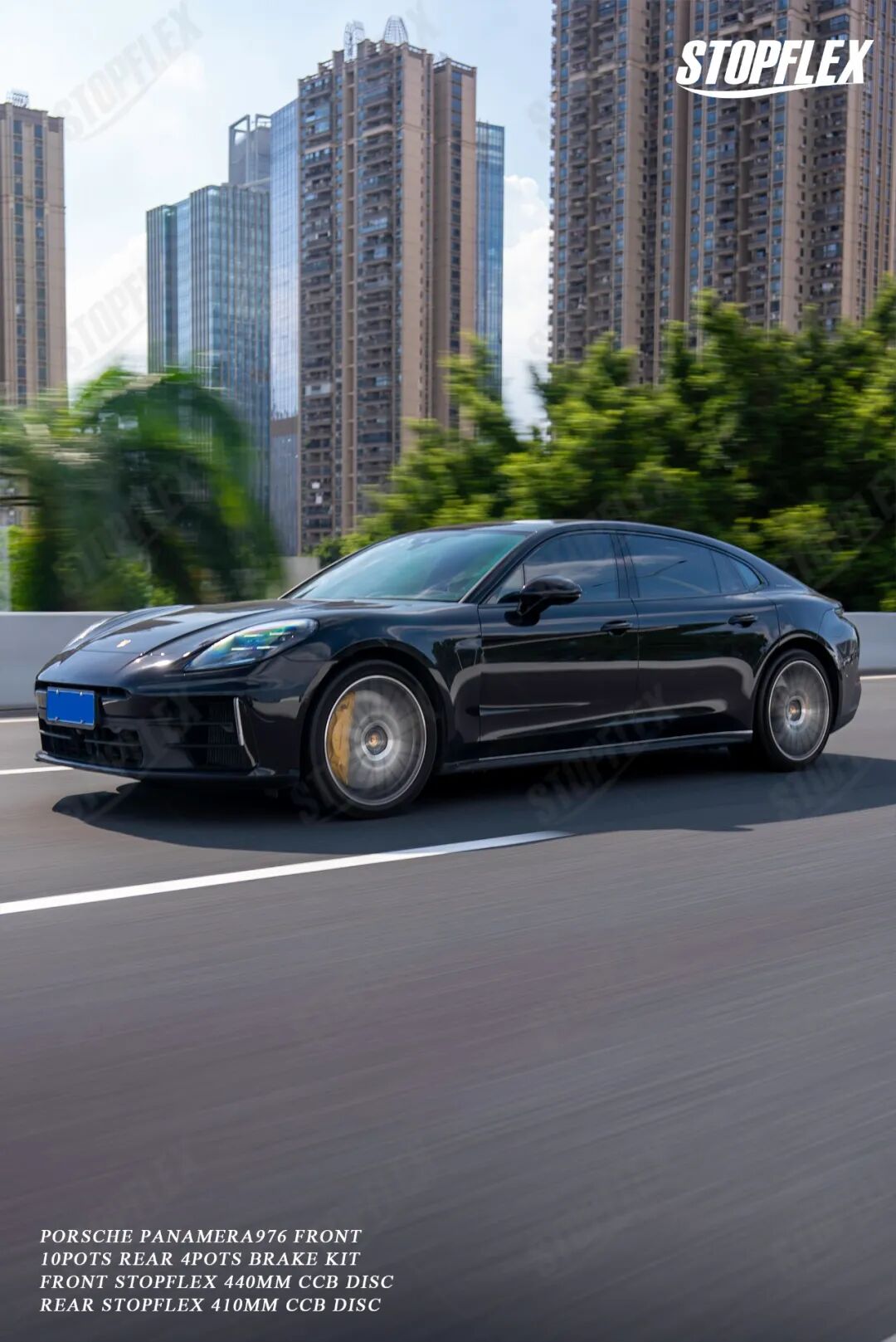 Panamera 976 CCB Upgrade: 440mm Front, Akebono Gen 2 – StopFlex