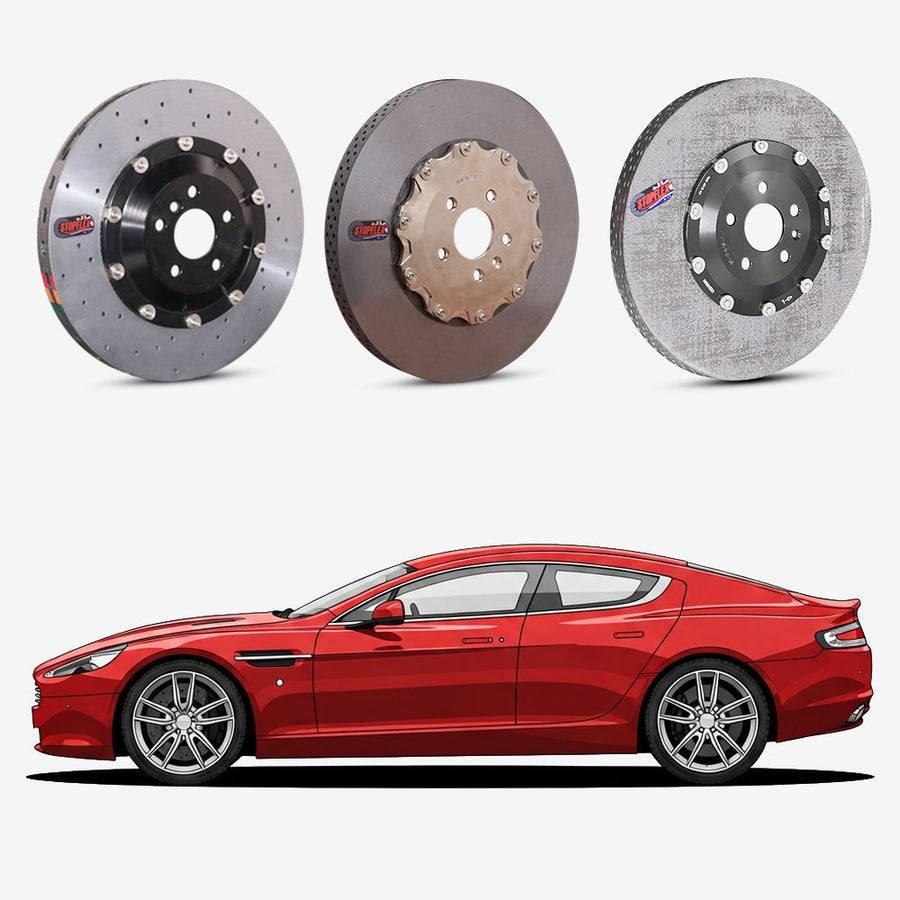StopFlex continuous long-fiber carbon ceramic brake rotors upgrade for Aston Martin Rapide.