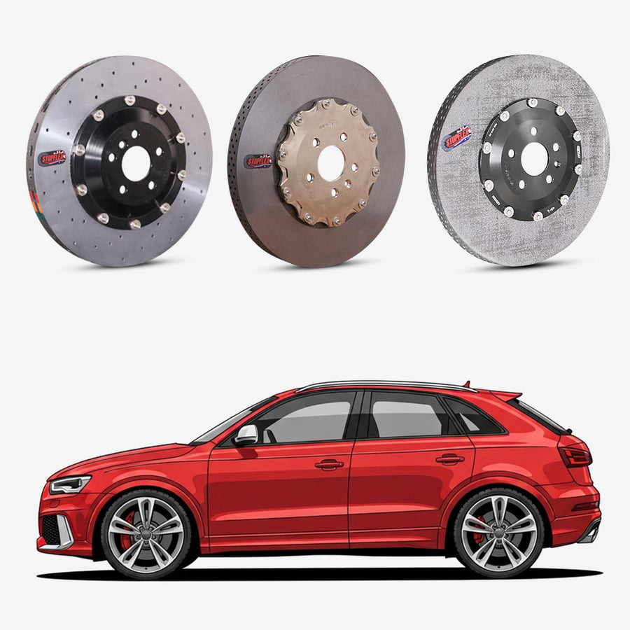 StopFlex continuous long-fiber carbon ceramic brake rotors upgrade for Audi RSQ3 8U.
