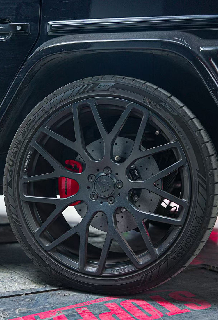 Mercedes Brabus G63 featuring a STOPFLEX Carbon Ceramic conversion Brake Kit for ultimate stopping power.