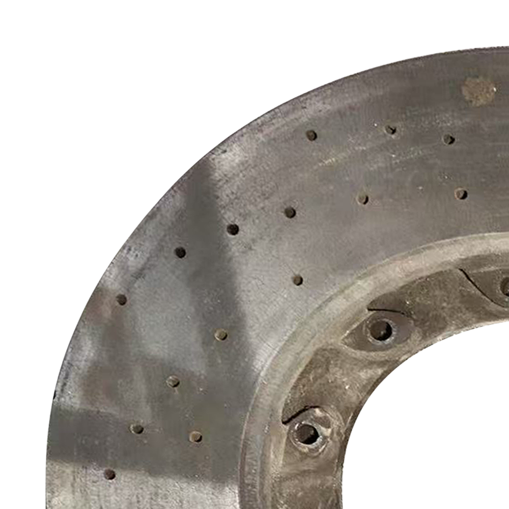 This carbon ceramic disc has worn out its SiC coating on the surface.