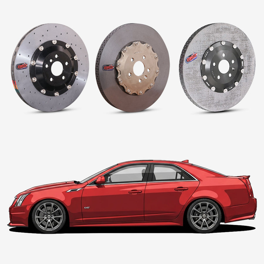 StopFlex continuous long-fiber carbon ceramic brake rotors upgrade for Cadillac CTS-V.
