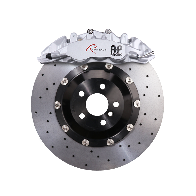 Installed StopFlex CCB kit for 2013-2020 Mercedes-Benz SL400 / SL450 / SL500 / SL550 / SL63 / SL65 (R231) with AP Racing CP9560 Radi-CAL II 6-Piston Caliper