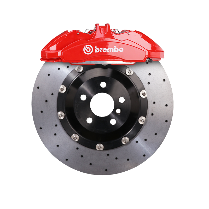 Installed StopFlex CCB kit for 2025-2026+ Zeekr 007 GT with Brembo OEM Ford Shelby GT350 Mustang 6-Piston Caliper