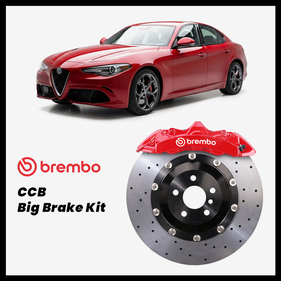 Alfa Romeo Giulia Brembo GT6 6-Piston Caliper with 380/405mm CCB carbon ceramic brake rotor