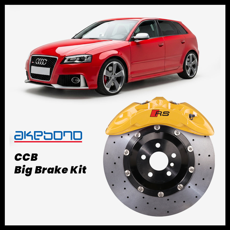 Audi RS3 (8P) Akebono OEM Audi RS 6-Piston (9N) Caliper with 400mm CCB carbon ceramic brake rotor