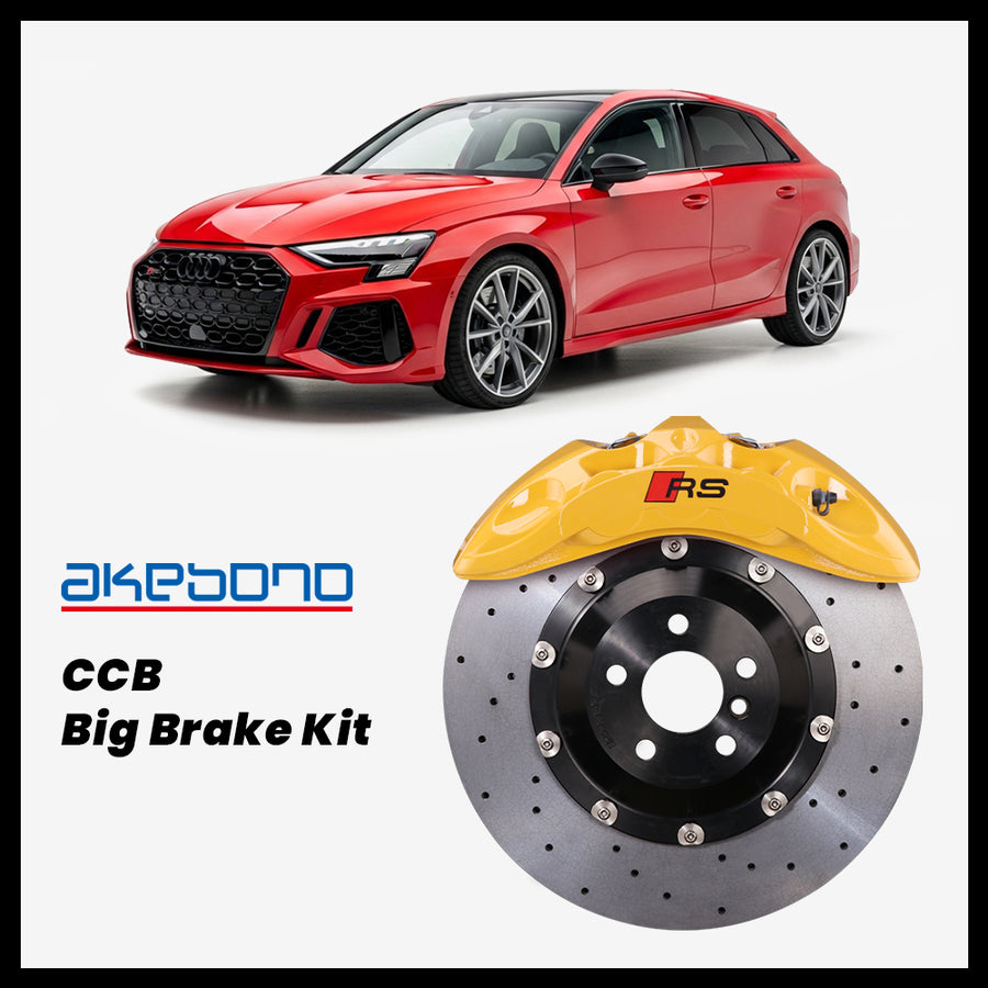 Audi RS3 (8Y) Akebono OEM Audi RS 6-Piston (9N) Caliper with 400mm CCB carbon ceramic brake rotor