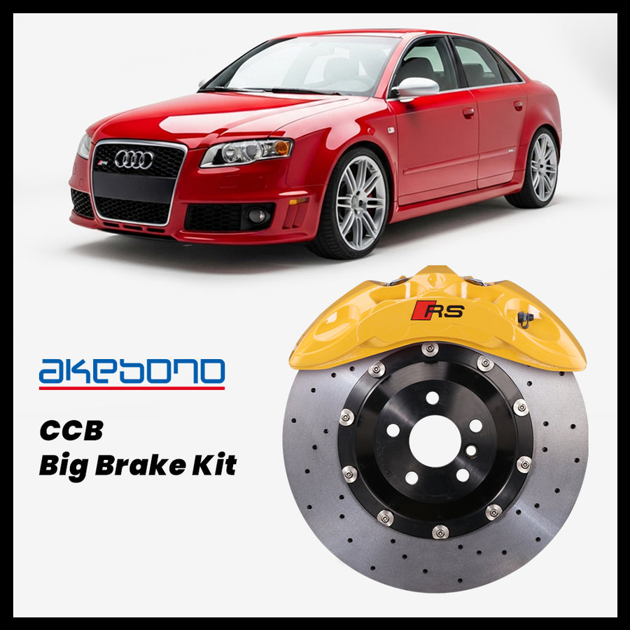 Audi RS4 (B7) Akebono OEM Audi RS 6-Piston (9N) Caliper with 400mm CCB carbon ceramic brake rotor