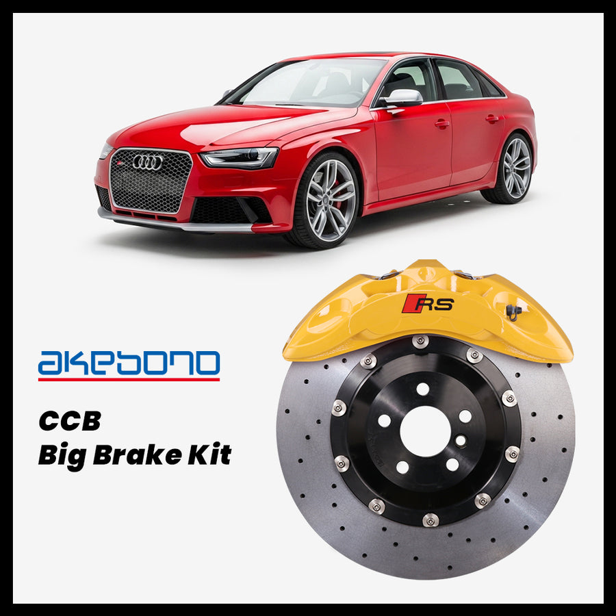 Audi RS4 (B8) Akebono OEM Audi RS 6-Piston (9N) Caliper with 400mm CCB carbon ceramic brake rotor