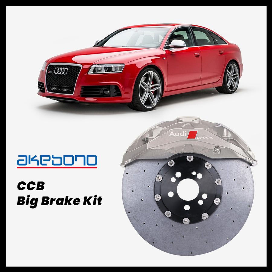 Audi RS6 (C6) Akebono OEM Audi RS 10-Piston (10N) Caliper with 420mm CCB carbon ceramic brake rotor