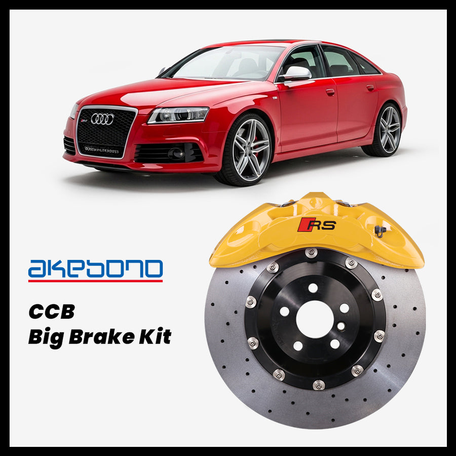 Audi RS6 (C6) Akebono OEM Audi RS 6-Piston (9N) Caliper with 400mm CCB carbon ceramic brake rotor