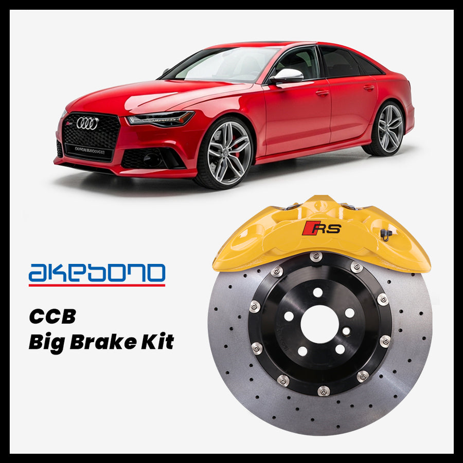 Audi RS6 (C7) Akebono OEM Audi RS 6-Piston (9N) Caliper with 400mm CCB carbon ceramic brake rotor