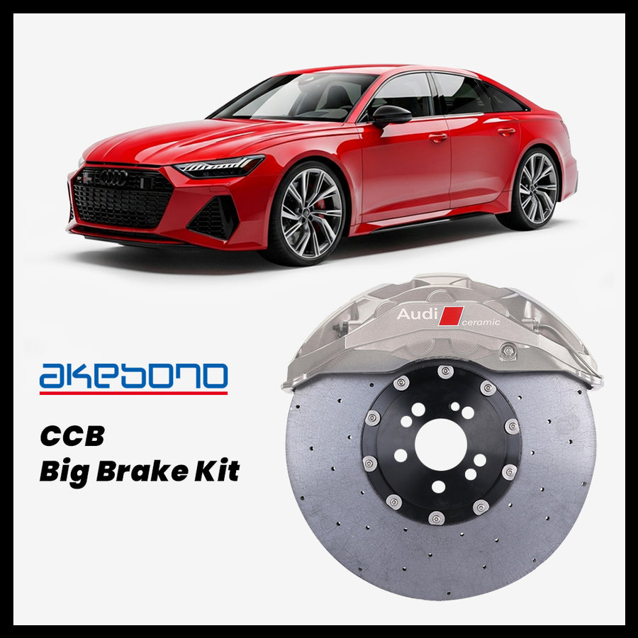 Audi RS6 (C8) Akebono OEM Audi RS 10-Piston (10N) Caliper with 420mm CCB carbon ceramic brake rotor