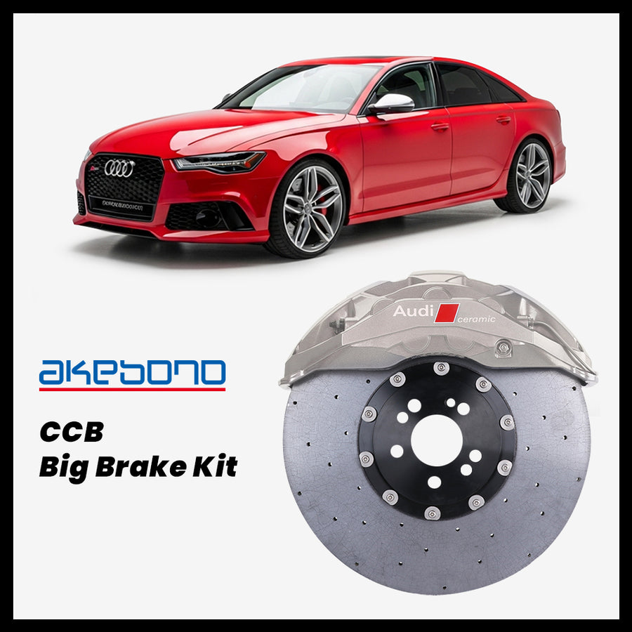 Audi RS7 (C7) Akebono OEM Audi RS 10-Piston (10N) Caliper with 420mm CCB carbon ceramic brake rotor