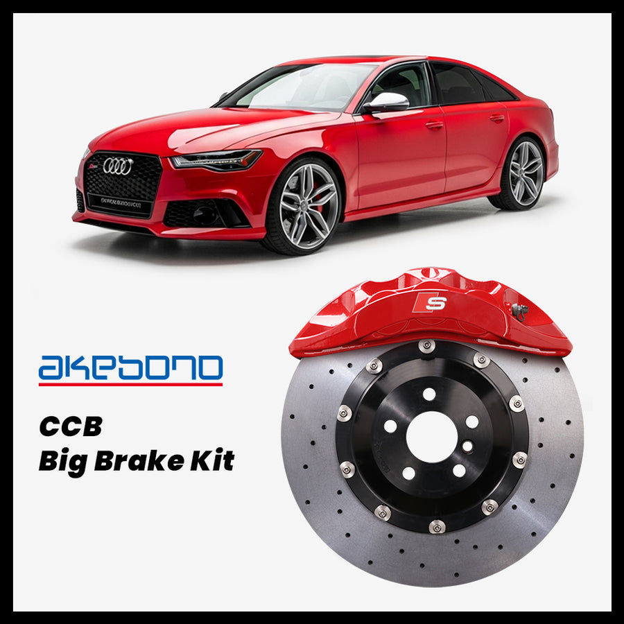 Audi RS7 (C7) Akebono OEM Audi S 6-Piston (8N) Caliper with 380mm CCB carbon ceramic brake rotor
