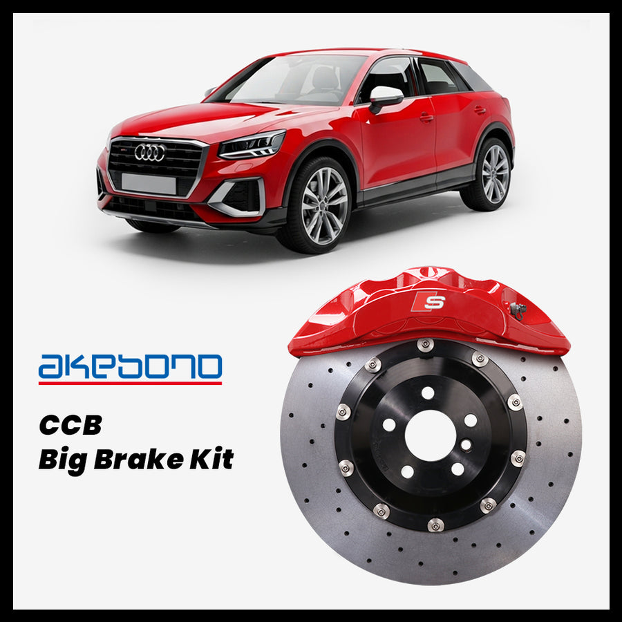 Audi Q2 / SQ2 (GA) Akebono OEM Audi S 6-Piston (8N) Caliper with 380mm CCB carbon ceramic brake rotor
