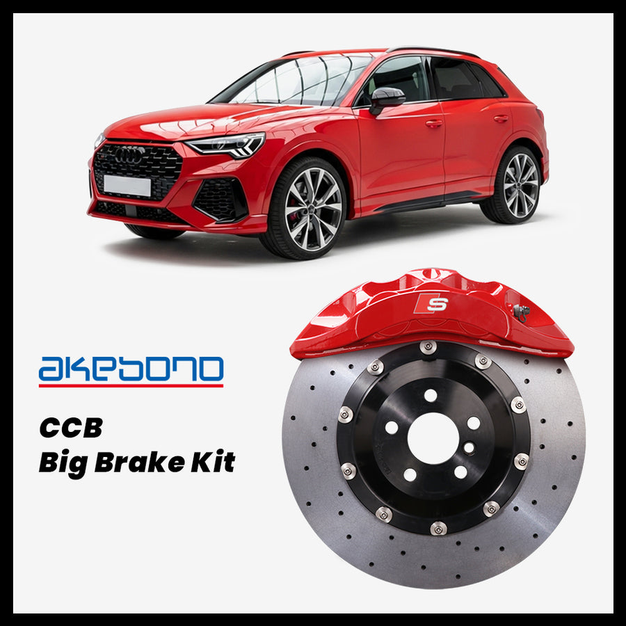 Audi Q3 / RS Q3 (F3) Akebono OEM Audi S 6-Piston (8N) Caliper with 380mm CCB carbon ceramic brake rotor