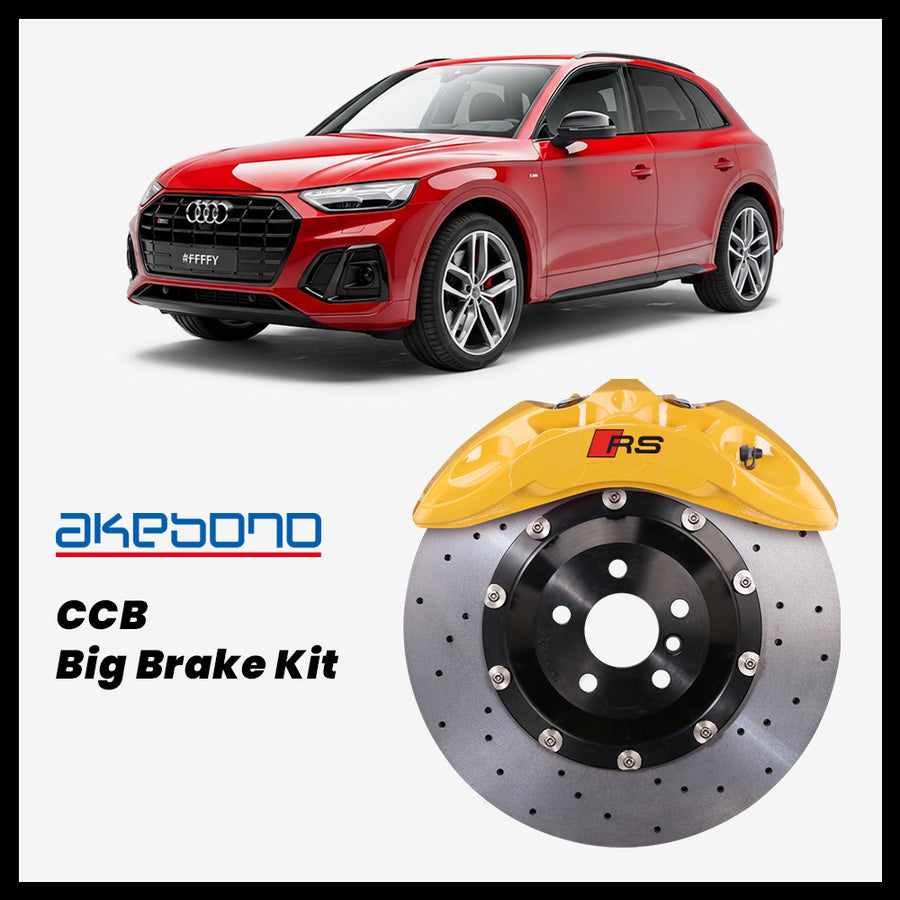 Audi Q5 / SQ5 (FY) Akebono OEM Audi RS 6-Piston (9N) Caliper with 400mm CCB carbon ceramic brake rotor