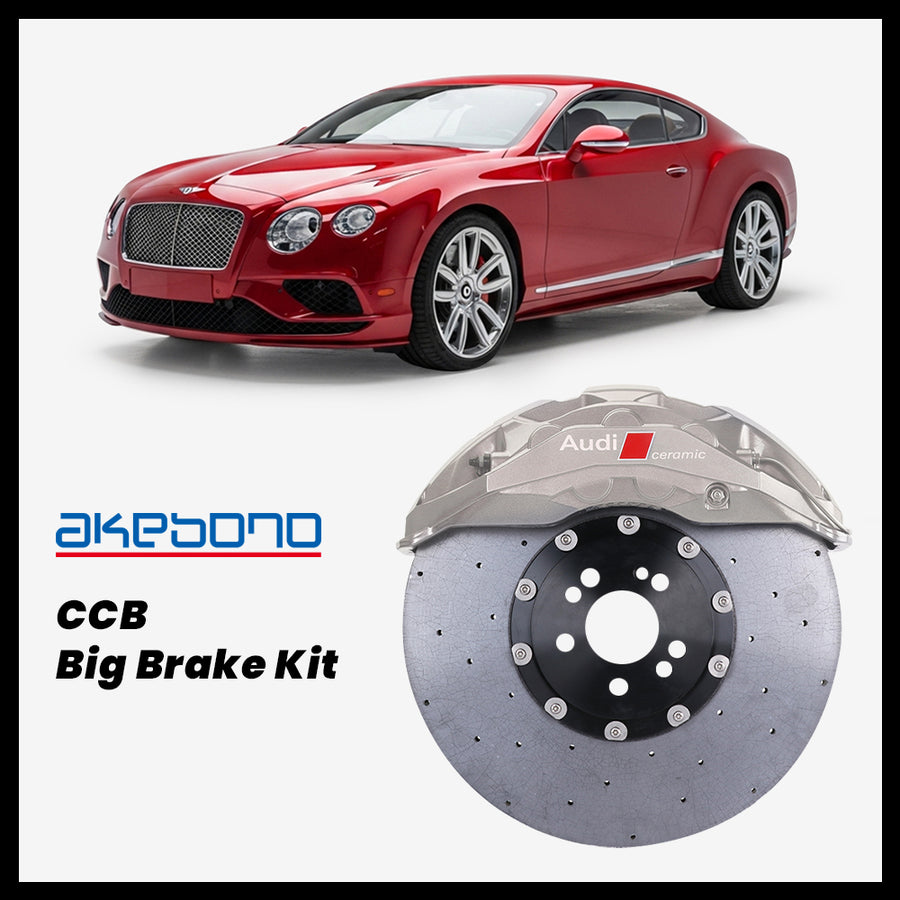 Bentley Continental GT / GTC (2nd Gen) Akebono OEM Audi RS 10-Piston (10N) Caliper with 420mm CCB carbon ceramic brake rotor