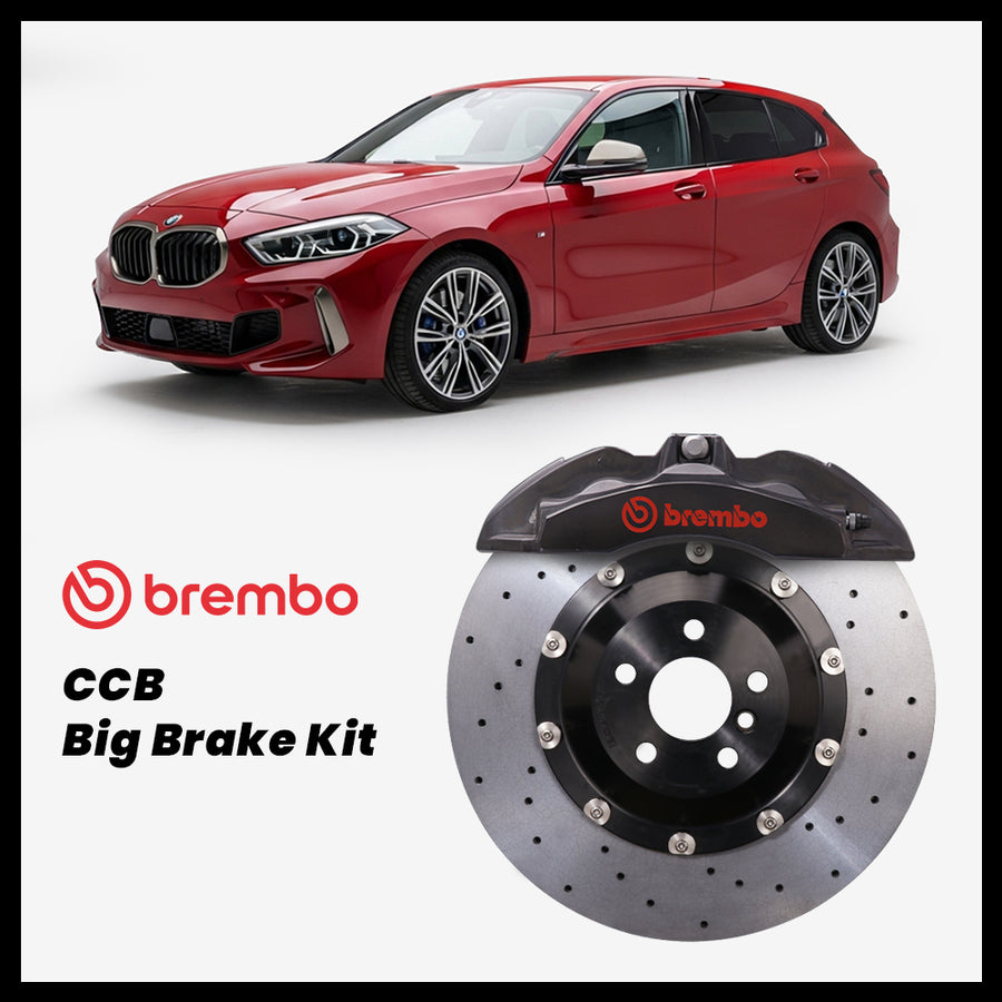 BMW 118i / 120i / 128ti / M135i (F40) Brembo OEM Ford Shelby GT500 Mustang 6-Piston Caliper with 380mm CCB brake rotor