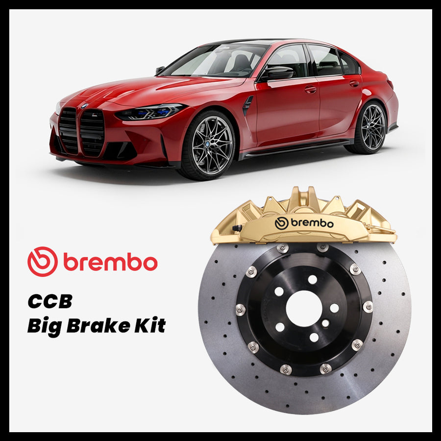 BMW 320i / 330i / M340i / M340d / M3 (G20/G21/G80/G81) Brembo OEM BMW M5 F90 6-Piston Caliper with 400mm CCB brake rotor