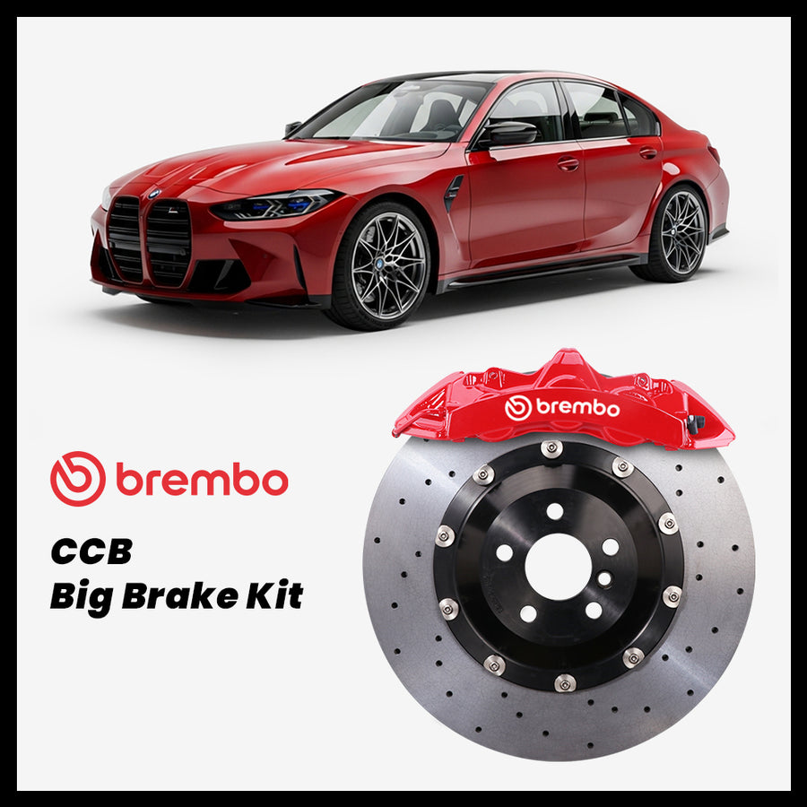 BMW 320i / 330i / M340i / M340d / M3 (G20/G21/G80/G81) Brembo GT6 6-Piston Caliper with 405mm CCB carbon ceramic brake rotor