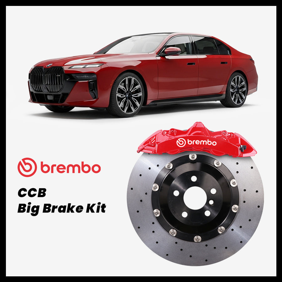 BMW i7 50 / 60 / M70 (G70) Brembo GT6 6-Piston Caliper with 380mm CCB carbon ceramic brake rotor