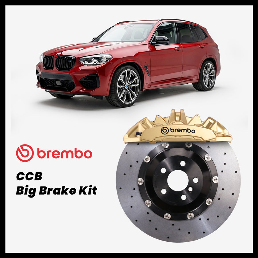BMW X3 30i / M40i / M40d / X3 M (G01/F97) Brembo OEM BMW M5 F90 6-Piston Caliper with 400mm CCB carbon ceramic brake rotor