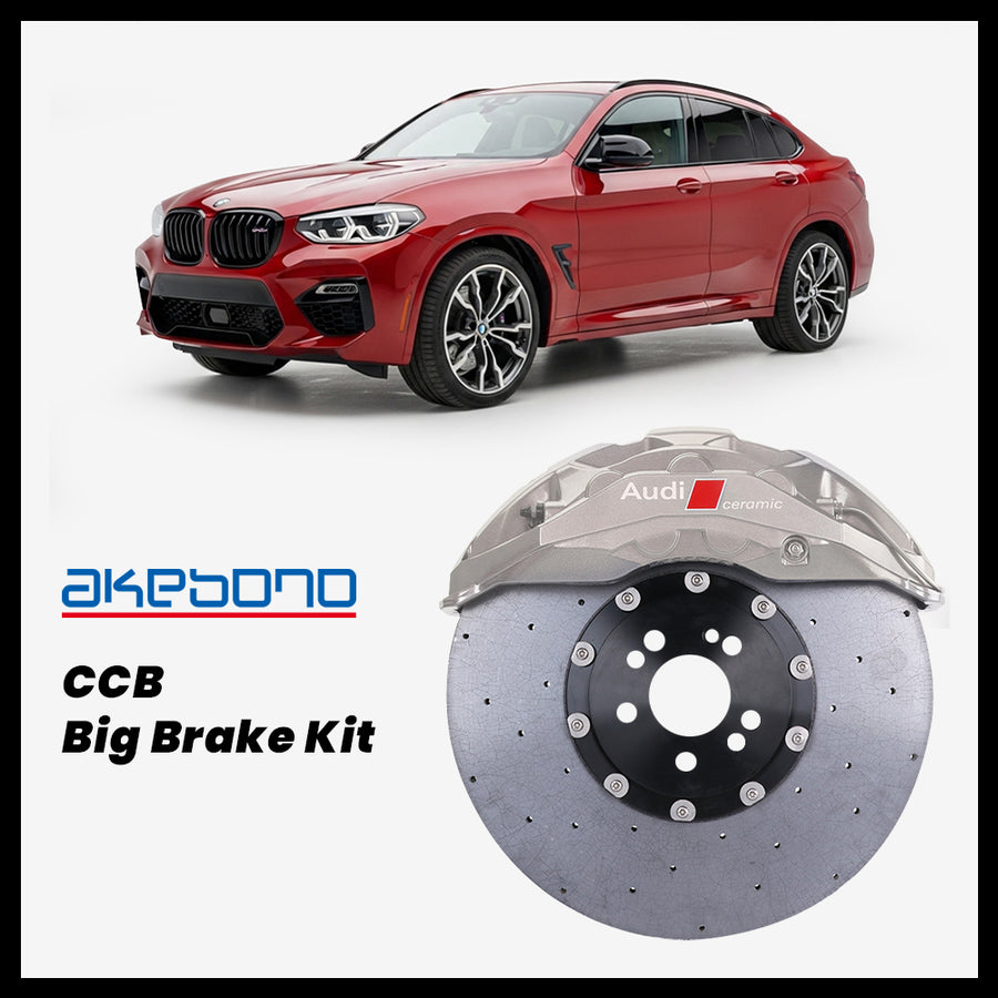 BMW X4 30i / M40i / M40d / X4 M (G02/F98) Akebono OEM Audi RS 10-Piston (10N) Caliper with 420mm CCB brake rotor