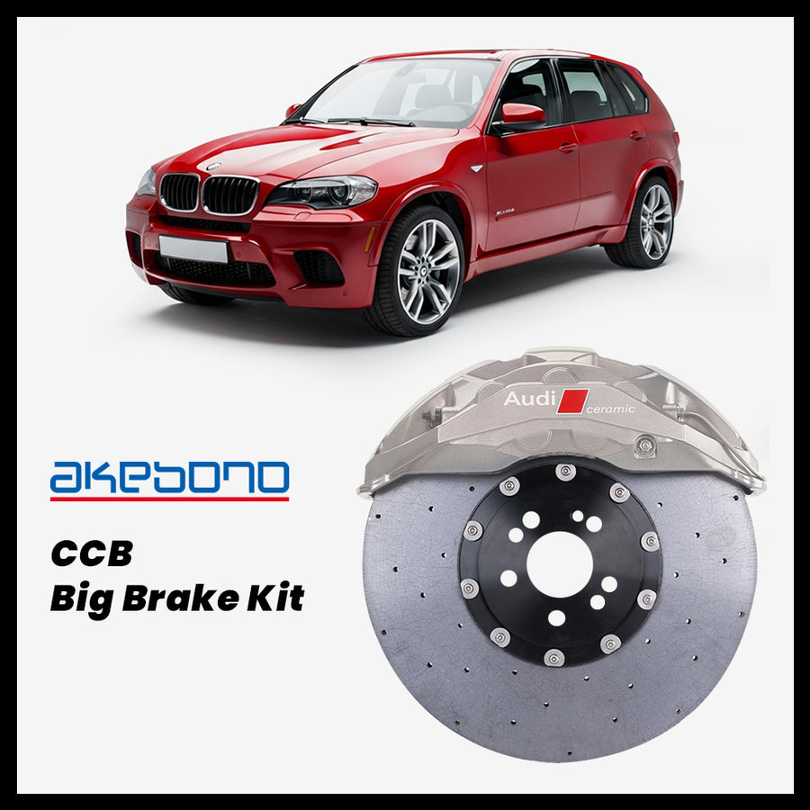BMW X5 35i / 50i / X5 M (E70) Akebono OEM Audi RS 10-Piston (10N) Caliper with 420mm CCB carbon ceramic brake rotor