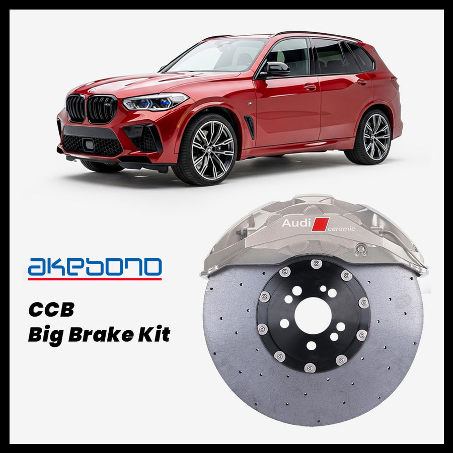 BMW X5 40i / 45e / 50e / M50i / M50d / M60i / X5 M (G05/F95) Akebono OEM Audi RS 10-Piston (10N) Caliper with 420mm CCB