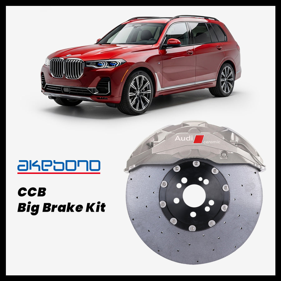 BMW X7 40i / 50i / M50i / M60i (G07) Akebono OEM Audi RS 10-Piston (10N) Caliper with 420mm CCB carbon ceramic brake rotor