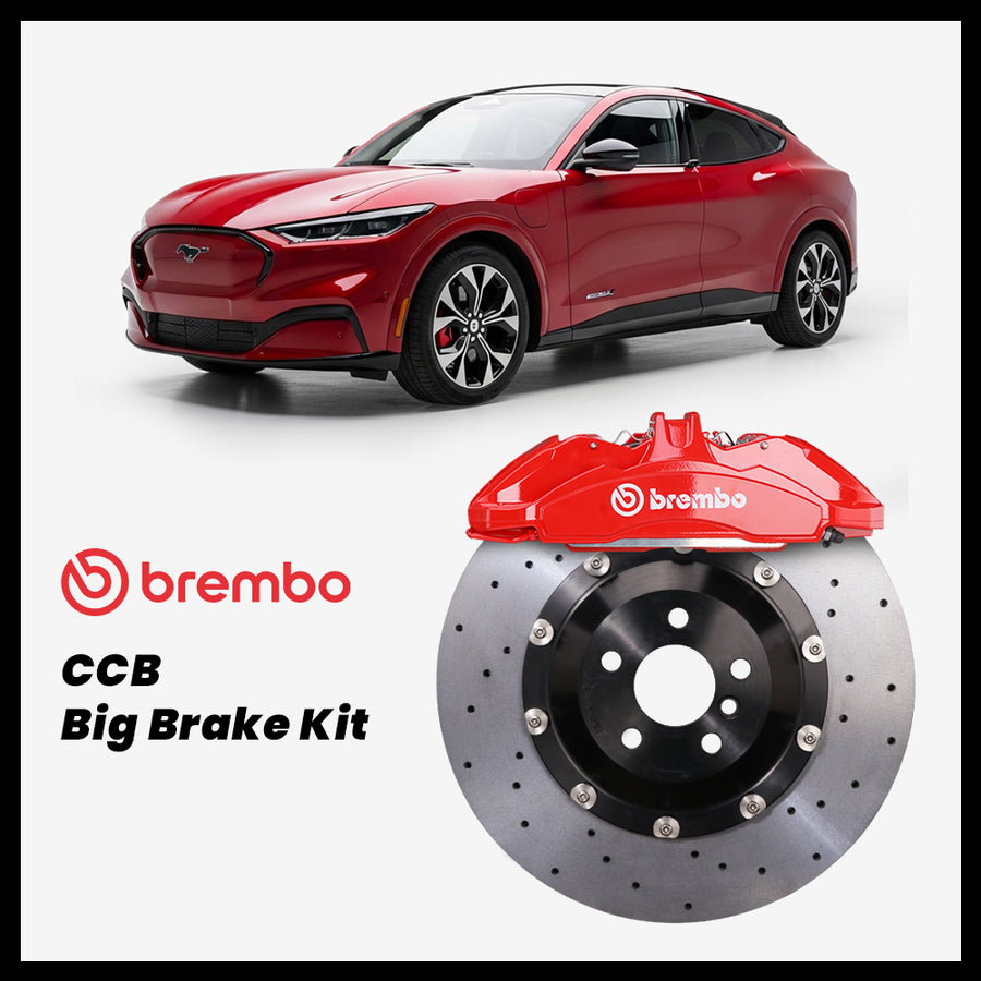 Ford Mustang Mach-E / GT Brembo OEM Ford Shelby GT350 Mustang 6-Piston Caliper with 390mm CCB carbon ceramic brake rotor