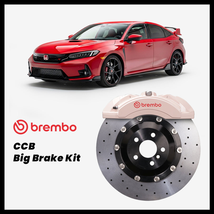 Honda Civic / Si / Type R (FE/FL/FL5) Brembo X-Style FA-042 Forged 6-Piston Caliper with 380mm CCB carbon ceramic brake rotor