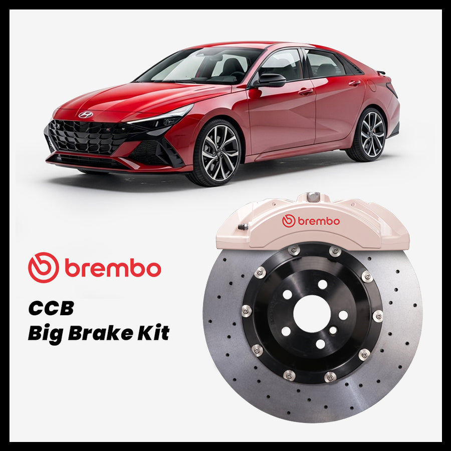 Hyundai Elantra / N Brembo X-Style FA-042 Forged 6-Piston Caliper with 380mm CCB carbon ceramic brake rotor