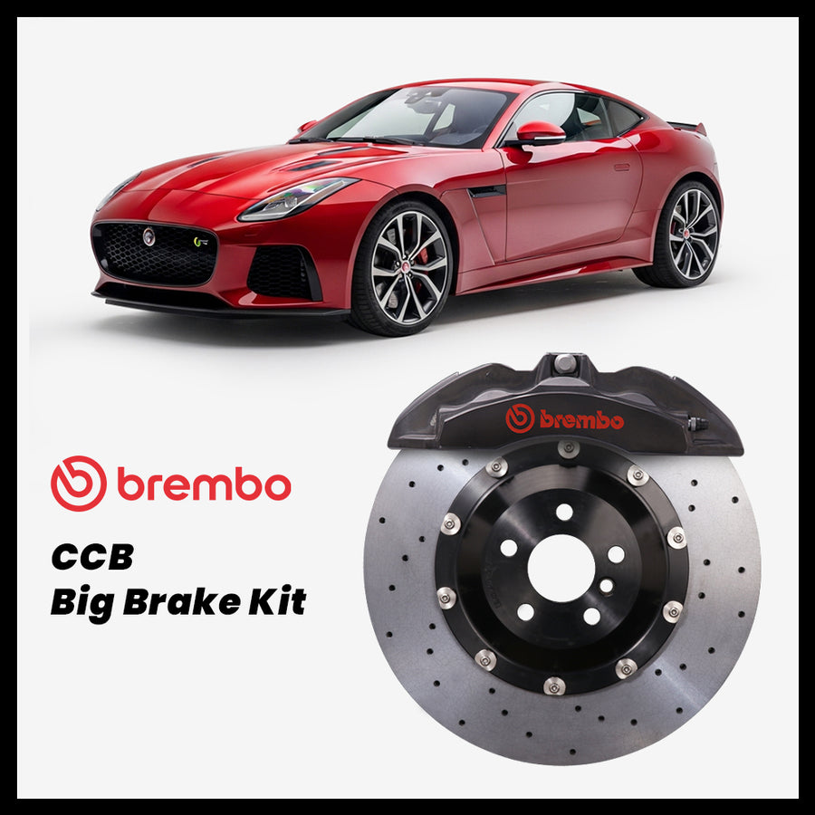 Jaguar F-TYPE / S / R / SVR / P450 / 75 (X152) Brembo OEM Ford Shelby GT500 Mustang 6-Piston Caliper with 380mm CCB brake