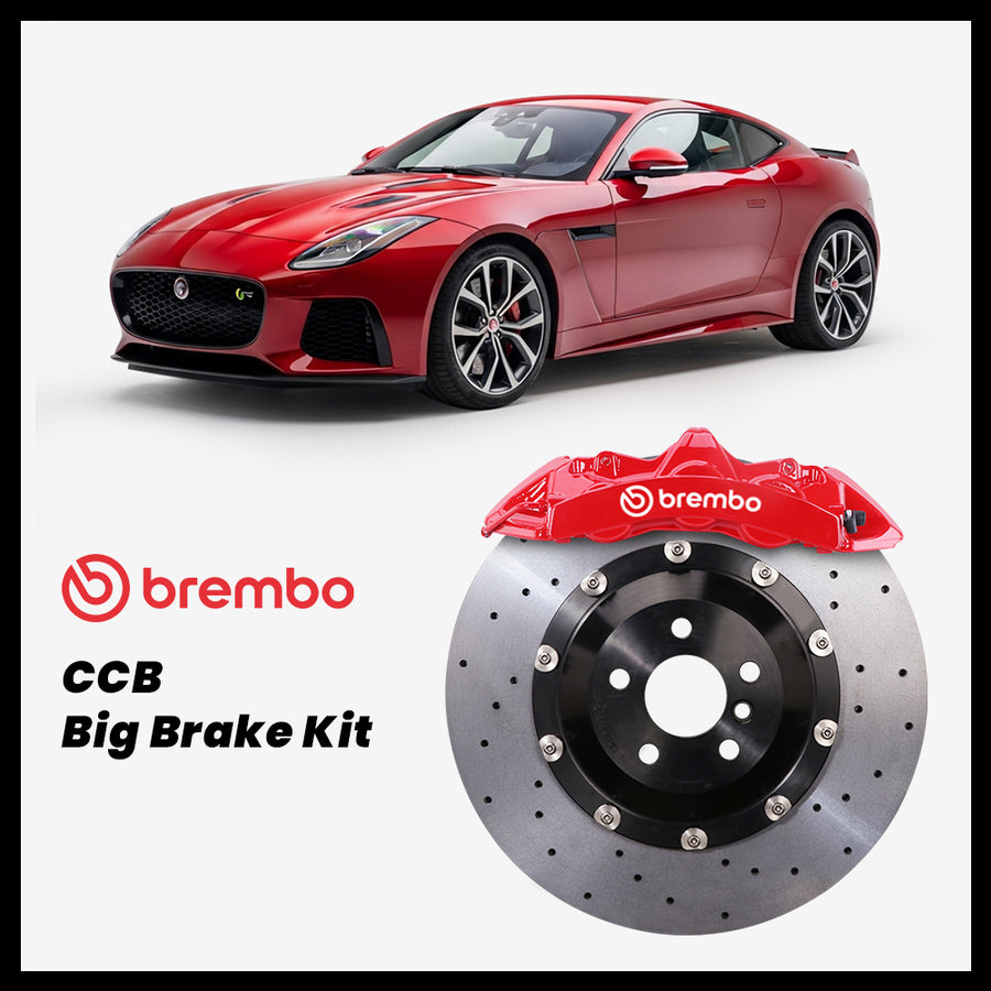 Jaguar F-TYPE / S / R / SVR / P450 / 75 (X152) Brembo GT6 6-Piston Caliper with 380mm CCB carbon ceramic brake rotor