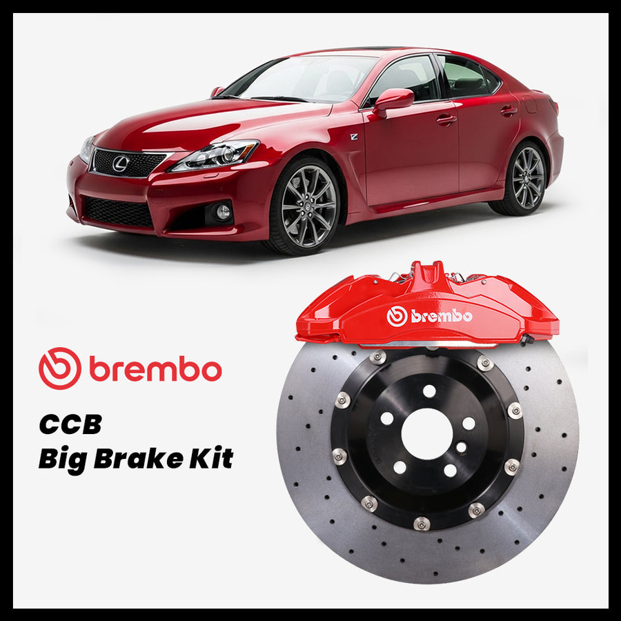 Lexus IS / F (XE20 / USE20) Brembo OEM Ford Shelby GT350 Mustang 6-Piston Caliper with 390mm CCB carbon ceramic brake rotor