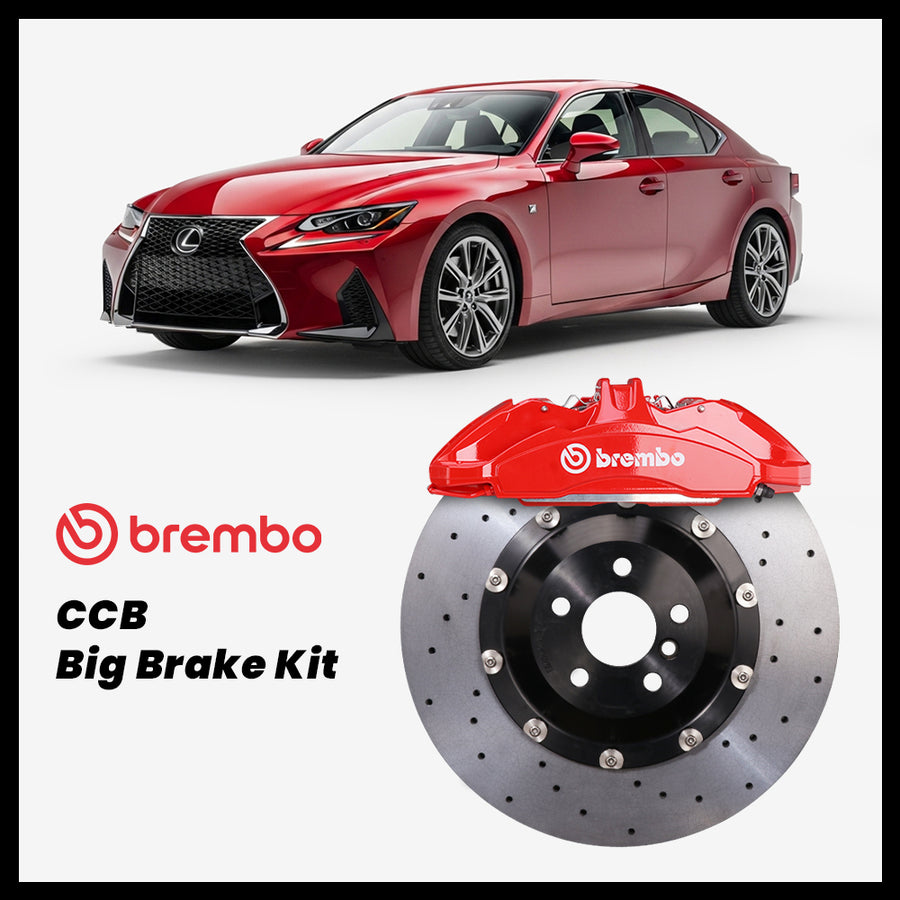 Lexus IS (XE30) Brembo OEM Ford Shelby GT350 Mustang 6-Piston Caliper with 390mm CCB carbon ceramic brake rotor