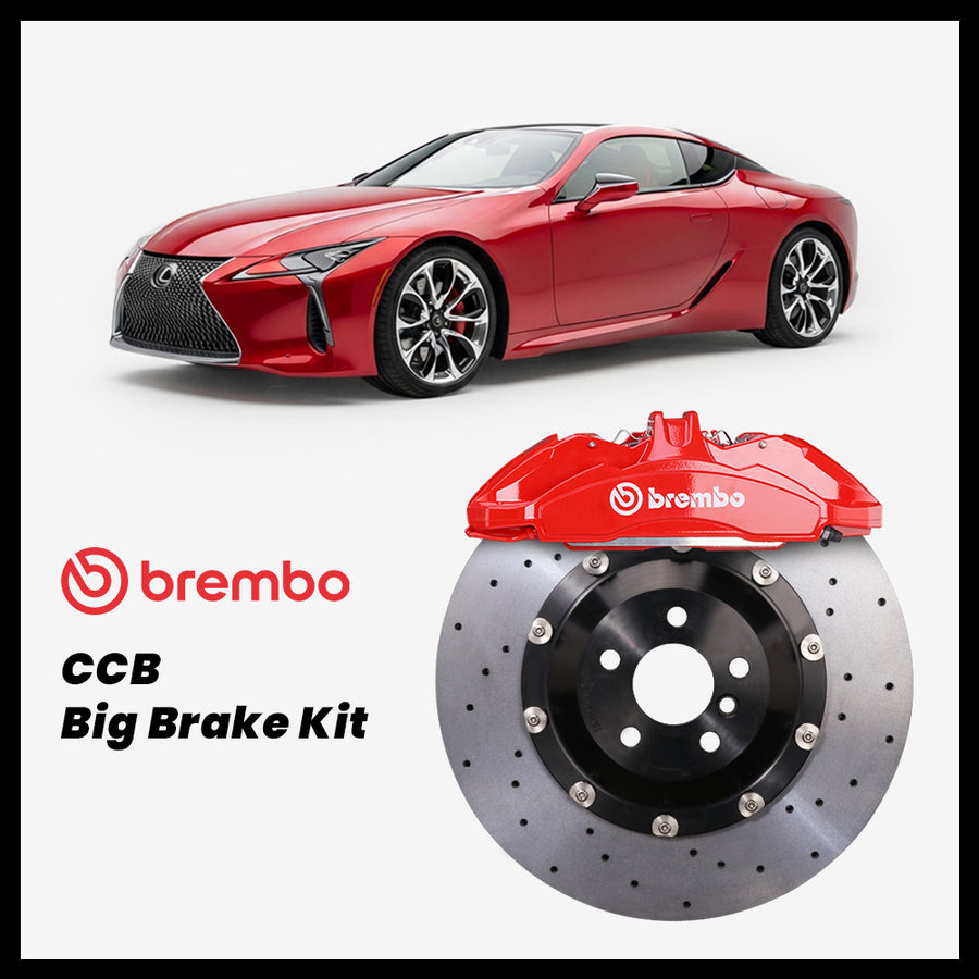 Lexus LC (J100) Brembo OEM Ford Shelby GT350 Mustang 6-Piston Caliper with 390mm CCB carbon ceramic brake rotor