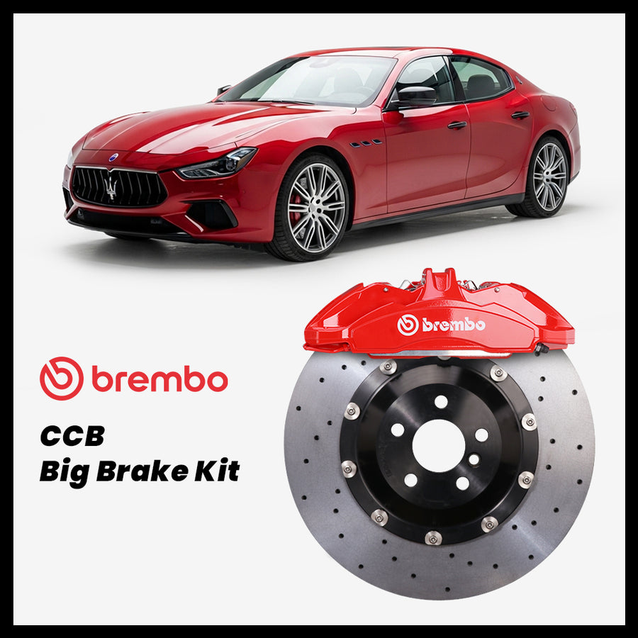 Maserati Ghibli / S / SQ4 / Trofeo Brembo OEM Ford Shelby GT350 Mustang 6-Piston Caliper with 410mm CCB brake rotor