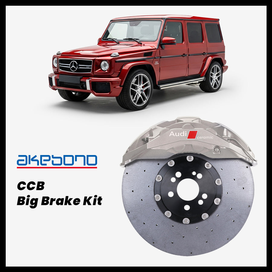 Mercedes-Benz G500 / G550 / G55 / G63 / G65 (W463) Akebono OEM Audi RS 10-Piston (10N) Caliper with 420mm CCB brake rotor
