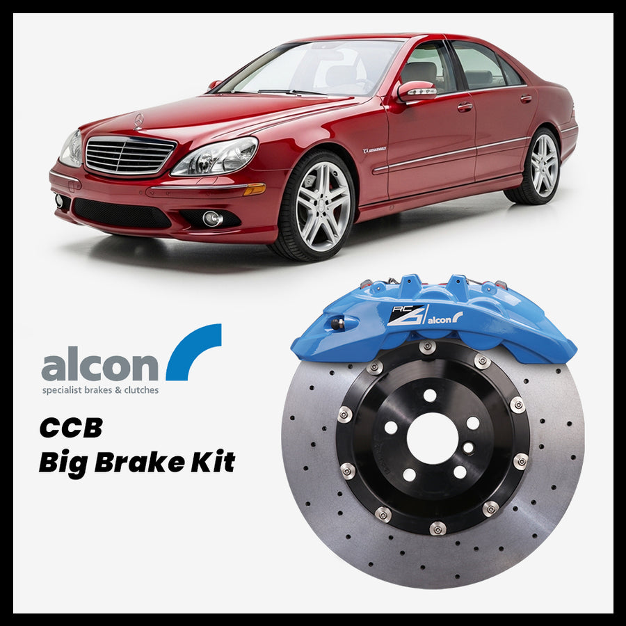 Mercedes-Benz S430 / S500 / S600 / S55 / S65 (W220) Alcon RC6 6-Piston Caliper with 380mm CCB carbon ceramic brake rotor