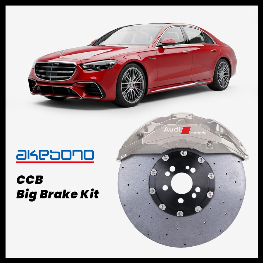 Mercedes-Benz S500 / S580 / S63 (W223/V223) Akebono OEM Audi RS 10-Piston (10N) Caliper with 420mm CCB brake rotor