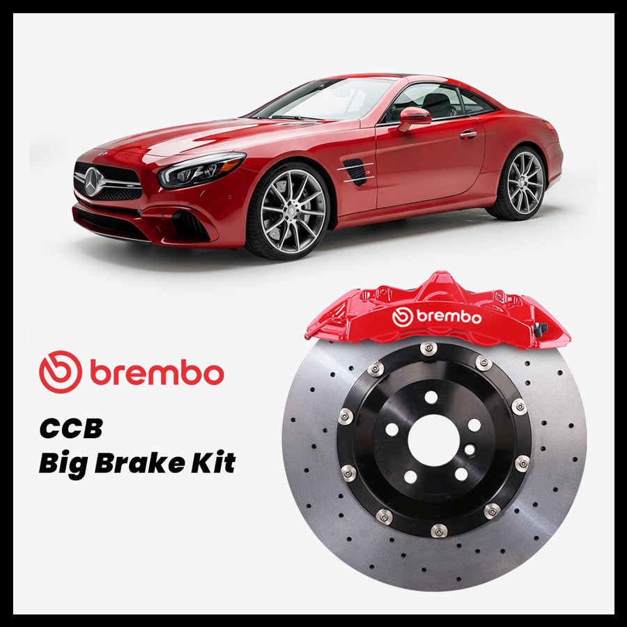 Mercedes-Benz SL400 / SL450 / SL500 / SL550 / SL63 / SL65 (R231) Brembo GT6 6-Piston Caliper with 380mm CCB brake rotor