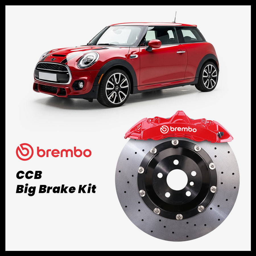 MINI Cooper / Cooper S / JCW (F66 / F65 / F67) Brembo GT6 6-Piston Caliper with 380/355mm CCB carbon ceramic brake rotor