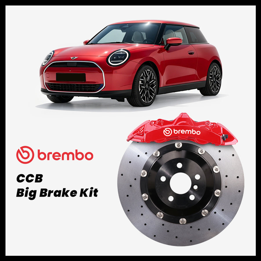 MINI Cooper EV / JCW EV / Aceman (J01 / J05) Brembo GT6 6-Piston Caliper with 380/355mm CCB carbon ceramic brake rotor