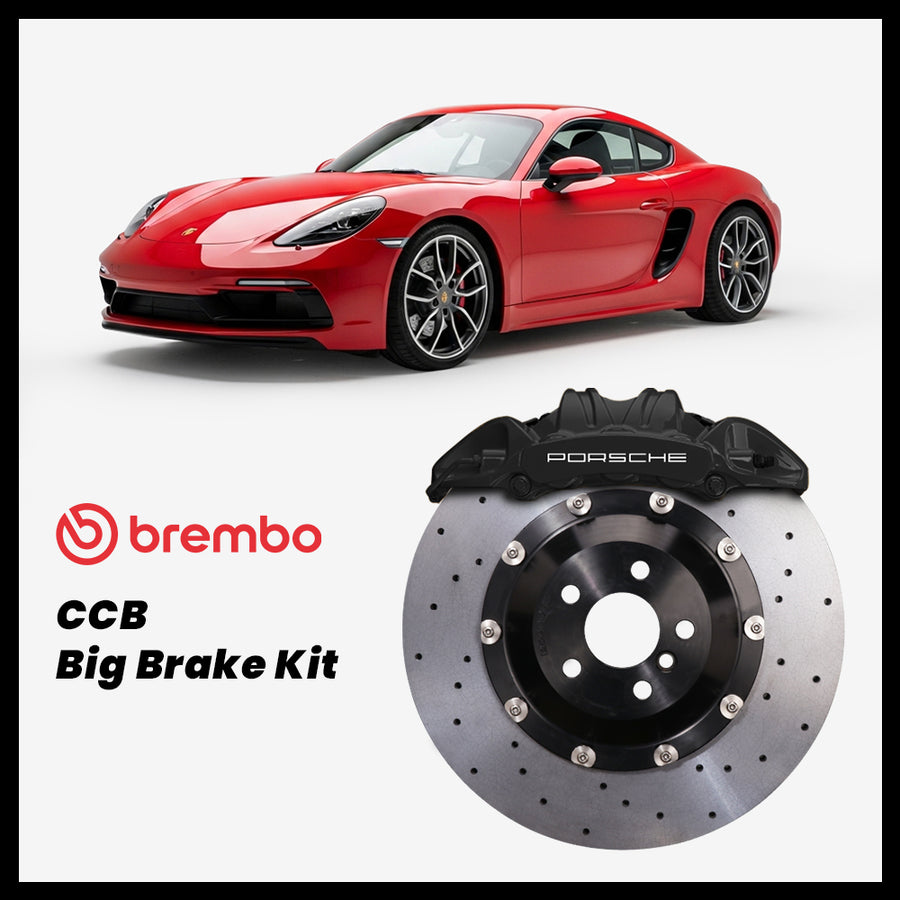 Porsche 718 Cayman (982) / S / GTS / GT4 RS Brembo OEM Porsche 911 GT3 6-Piston Caliper with 410mm CCB brake rotor