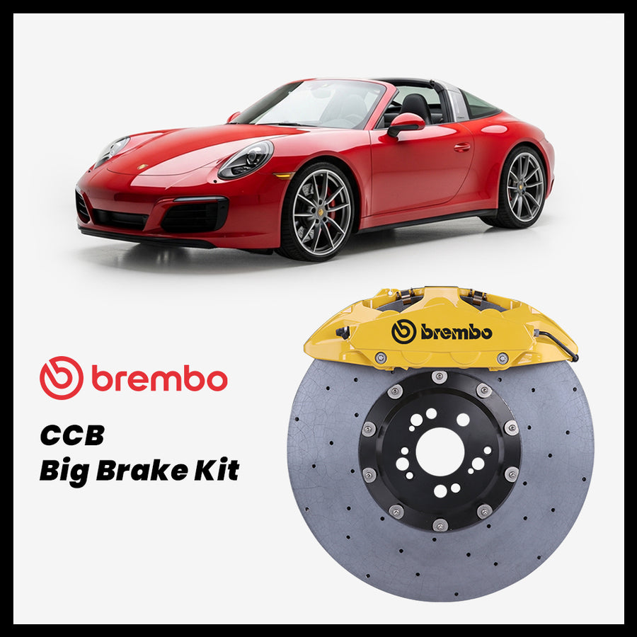 Porsche 911 (991) Targa / S / GTS Brembo OEM Porsche 911 Turbo S 10-Piston Caliper with 420mm CCB carbon ceramic brake rotor